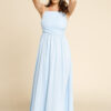 LIGHT BLUE BANDEAU LONG DRESS